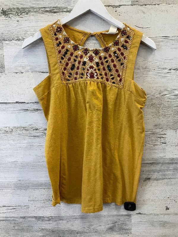 Yellow Top Sleeveless Style And Company, Size Petite  M